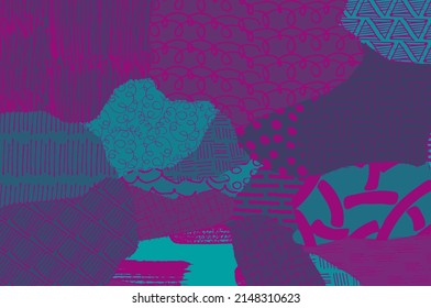 Abstract black strokes, Hand sketched Vector Pattern. Abstract background in geometric style. Abstract multicolored geometric pattern	
