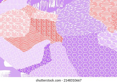 Abstract black strokes, Hand sketched Vector Pattern. Abstract background in geometric style. Abstract multicolored geometric pattern	
