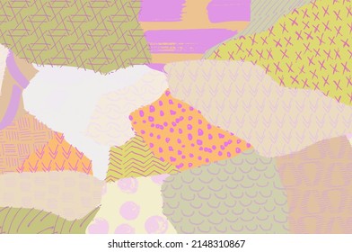 Abstract black strokes, Hand sketched Vector Pattern. Abstract background in geometric style. Abstract multicolored geometric pattern	
