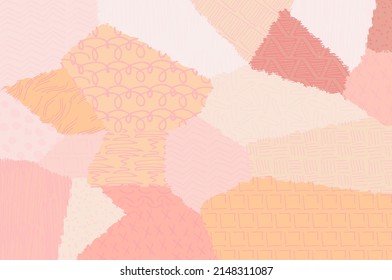 Abstrakte schwarze Striche, handgezeichnete Vektormuster. Abstrakter Hintergrund im geometrischen Stil. Abstraktes, mehrfarbiges geometrisches Muster	

