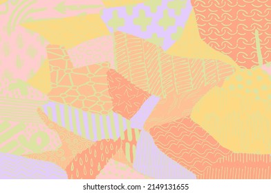 Abstract black strokes, Hand sketched Vector Pattern. Retro abstract pattern in geometric style. Abstract multicolored geometric pattern.	