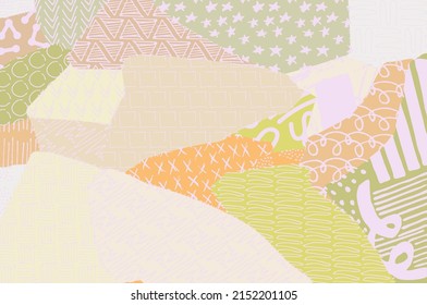Abstract black strokes, Hand sketched Vector Pattern. Retro abstract pattern in geometric style. Abstract multicolored geometric pattern.	
