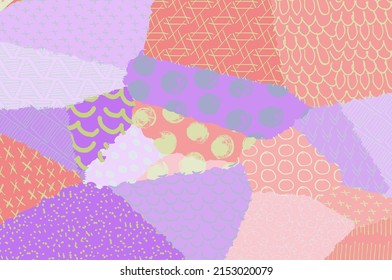 Abstract black strokes, Hand sketched Vector Pattern. Retro abstract pattern in geometric style. Abstract multicolored geometric pattern.	
