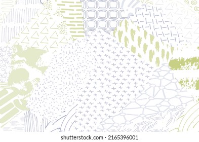 Abstract black strokes, Hand sketched Vector Pattern. Retro abstract pattern in geometric style. Abstract multicolored geometric pattern.	
