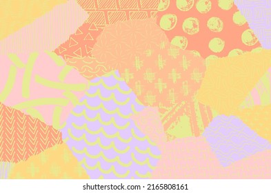 Abstract black strokes, Hand sketched Vector Pattern. Retro abstract pattern in geometric style. Abstract multicolored geometric pattern.	
