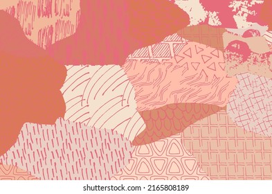 Abstract black strokes, Hand sketched Vector Pattern. Retro abstract pattern in geometric style. Abstract multicolored geometric pattern.	
