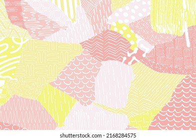 Abstract black strokes, Hand sketched Vector Pattern. Retro abstract pattern in geometric style. Abstract multicolored geometric pattern.	
