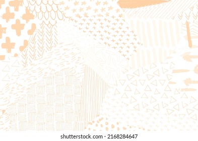 Abstract black strokes, Hand sketched Vector Pattern. Retro abstract pattern in geometric style. Abstract multicolored geometric pattern.	
