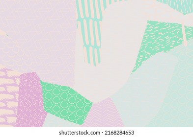 Abstrakte schwarze Striche, handgezeichnete Vektormuster. Retro abstraktes Muster im geometrischen Stil. Abstraktes, mehrfarbiges geometrisches Muster.	
