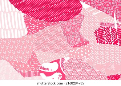 Abstract black strokes, Hand sketched Vector Pattern. Retro abstract pattern in geometric style. Abstract multicolored geometric pattern.	
