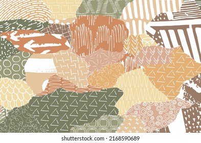 Abstract black strokes, Hand sketched Vector Pattern. Retro abstract pattern in geometric style. Abstract multicolored geometric pattern.	
