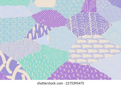 Abstract black strokes, Hand sketched Vector Pattern. Retro abstract pattern in geometric style. Abstract multicolored geometric pattern.	
