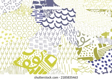 Abstract black strokes, Hand sketched Vector Pattern. Retro abstract pattern in geometric style. Abstract multicolored geometric pattern.	
