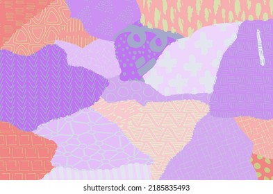 Abstract black strokes, Hand sketched Vector Pattern. Retro abstract pattern in geometric style. Abstract multicolored geometric pattern.	
