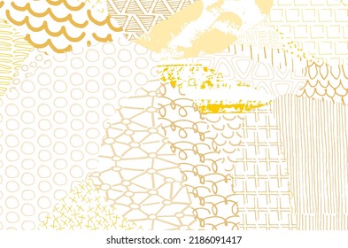Abstract black strokes, Hand sketched Vector Pattern. Retro abstract pattern in geometric style. Abstract multicolored geometric pattern.	
