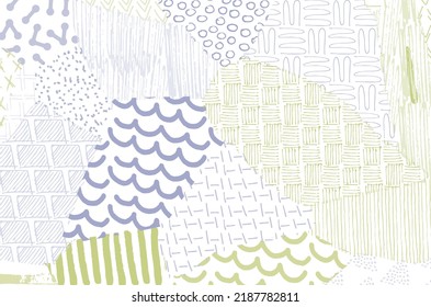 Abstract black strokes, Hand sketched Vector Pattern. Retro abstract pattern in geometric style. Abstract multicolored geometric pattern.	
