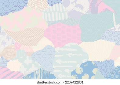 Abstract black strokes, Hand sketched Vector Pattern. Retro abstract pattern in geometric style. Abstract multicolored geometric pattern.	
