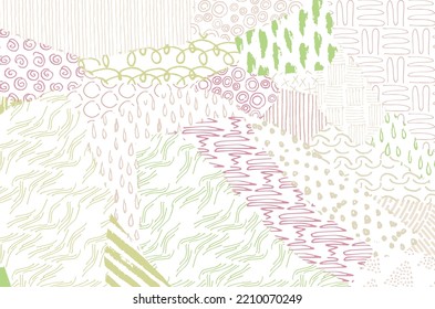 Abstract black strokes, Hand sketched Vector Pattern. Retro abstract pattern in geometric style. Abstract multicolored geometric pattern.	
