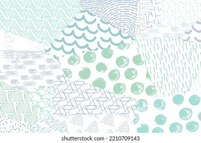 Abstract black strokes, Hand sketched Vector Pattern. Retro abstract pattern in geometric style. Abstract multicolored geometric pattern.	