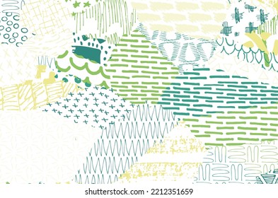 Abstract black strokes, Hand sketched Vector Pattern. Retro abstract pattern in geometric style. Abstract multicolored geometric pattern.	
