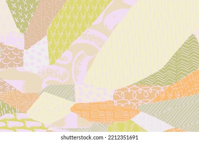 Abstract black strokes, Hand sketched Vector Pattern. Retro abstract pattern in geometric style. Abstract multicolored geometric pattern.	
