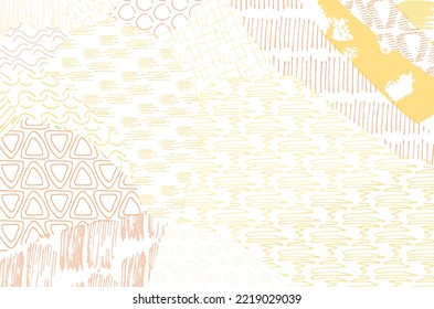 Abstract black strokes, Hand sketched Vector Pattern. Retro abstract pattern in geometric style. Abstract multicolored geometric pattern.	
