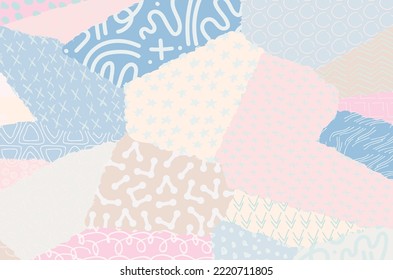 Abstract black strokes, Hand sketched Vector Pattern. Retro abstract pattern in geometric style. Abstract multicolored geometric pattern.	
