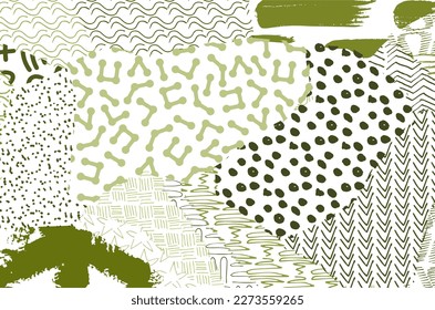 Abstract black strokes, Hand sketched Vector Pattern. Retro abstract pattern in geometric style. Abstract multicolored geometric pattern.	