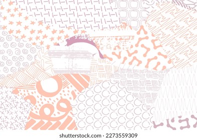Abstract black strokes, Hand sketched Vector Pattern. Retro abstract pattern in geometric style. Abstract multicolored geometric pattern.	