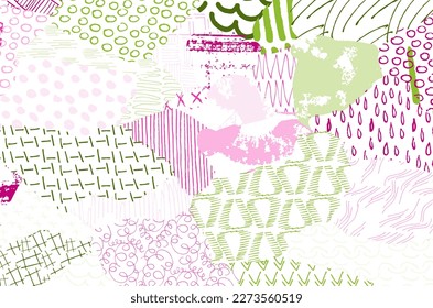 Abstract black strokes, Hand sketched Vector Pattern. Retro abstract pattern in geometric style. Abstract multicolored geometric pattern.	
