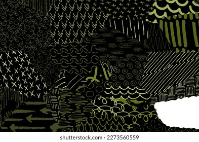 Abstract black strokes, Hand sketched Vector Pattern. Retro abstract pattern in geometric style. Abstract multicolored geometric pattern.	
