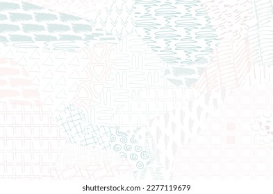 Abstract black strokes, Hand sketched Vector Pattern. Retro abstract pattern in geometric style. Abstract multicolored geometric pattern.	
