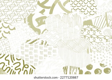 Abstract black strokes, Hand sketched Vector Pattern. Retro abstract pattern in geometric style. Abstract multicolored geometric pattern.	
