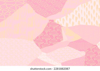 Abstract black strokes, Hand sketched Vector Pattern. Retro abstract pattern in geometric style. Abstract multicolored geometric pattern.	
