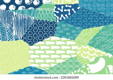 Abstract black strokes, Hand sketched Vector Pattern. Retro abstract pattern in geometric style. Abstract multicolored geometric pattern.	
