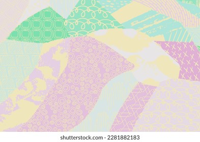 Abstract black strokes, Hand sketched Vector Pattern. Retro abstract pattern in geometric style. Abstract multicolored geometric pattern.	
