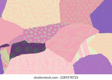 Abstract black strokes, Hand sketched Vector Pattern. Retro abstract pattern in geometric style. Abstract multicolored geometric pattern.	

