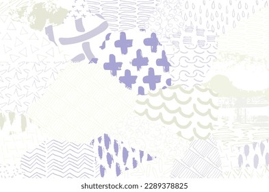 Abstract black strokes, Hand sketched Vector Pattern. Retro abstract pattern in geometric style. Abstract multicolored geometric pattern.	

