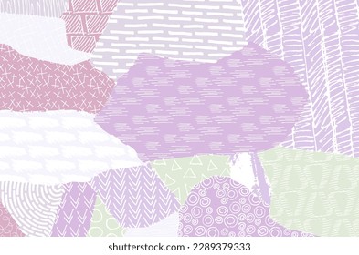 Abstract black strokes, Hand sketched Vector Pattern. Retro abstract pattern in geometric style. Abstract multicolored geometric pattern.	
