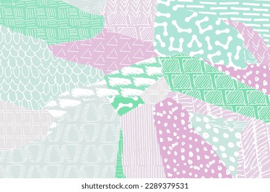 Abstract black strokes, Hand sketched Vector Pattern. Retro abstract pattern in geometric style. Abstract multicolored geometric pattern.	
