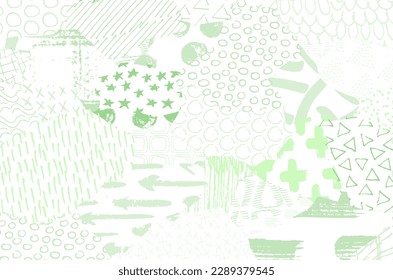 Abstract black strokes, Hand sketched Vector Pattern. Retro abstract pattern in geometric style. Abstract multicolored geometric pattern.	
