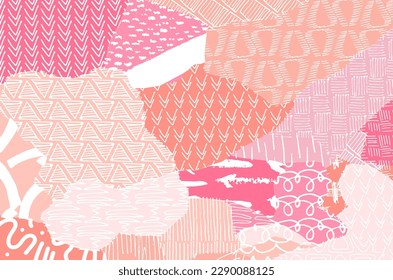 Abstract black strokes, Hand sketched Vector Pattern. Retro abstract pattern in geometric style. Abstract multicolored geometric pattern.	
