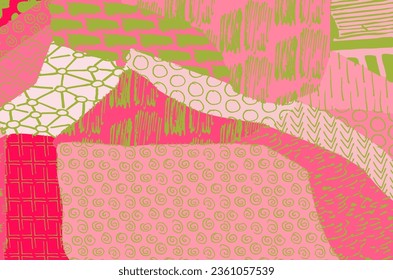 Abstract black strokes, Hand sketched Vector Pattern. Retro abstract pattern in geometric style. Abstract multicolored geometric pattern.	
