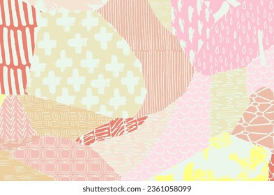 Abstract black strokes, Hand sketched Vector Pattern. Retro abstract pattern in geometric style. Abstract multicolored geometric pattern.	
