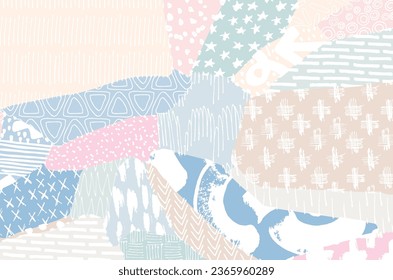 Abstract black strokes, Hand sketched Vector Pattern. Abstract background in geometric style. Abstract multicolored geometric pattern	
