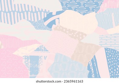 Abstract black strokes, Hand sketched Vector Pattern. Abstract background in geometric style. Abstract multicolored geometric pattern	
