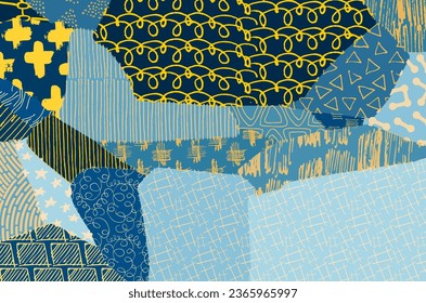 Abstract black strokes, Hand sketched Vector Pattern. Abstract background in geometric style. Abstract multicolored geometric pattern	
