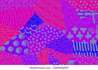 Abstract black strokes, Hand sketched Vector Pattern. Abstract background in geometric style. Abstract multicolored geometric pattern	
