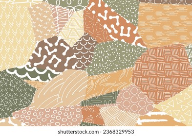 Abstract black strokes, Hand sketched Vector Pattern. Retro abstract pattern in geometric style. Abstract multicolored geometric pattern.	
