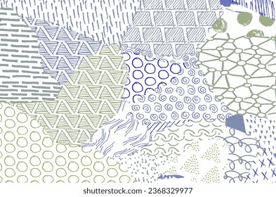 Abstract black strokes, Hand sketched Vector Pattern. Retro abstract pattern in geometric style. Abstract multicolored geometric pattern.	
